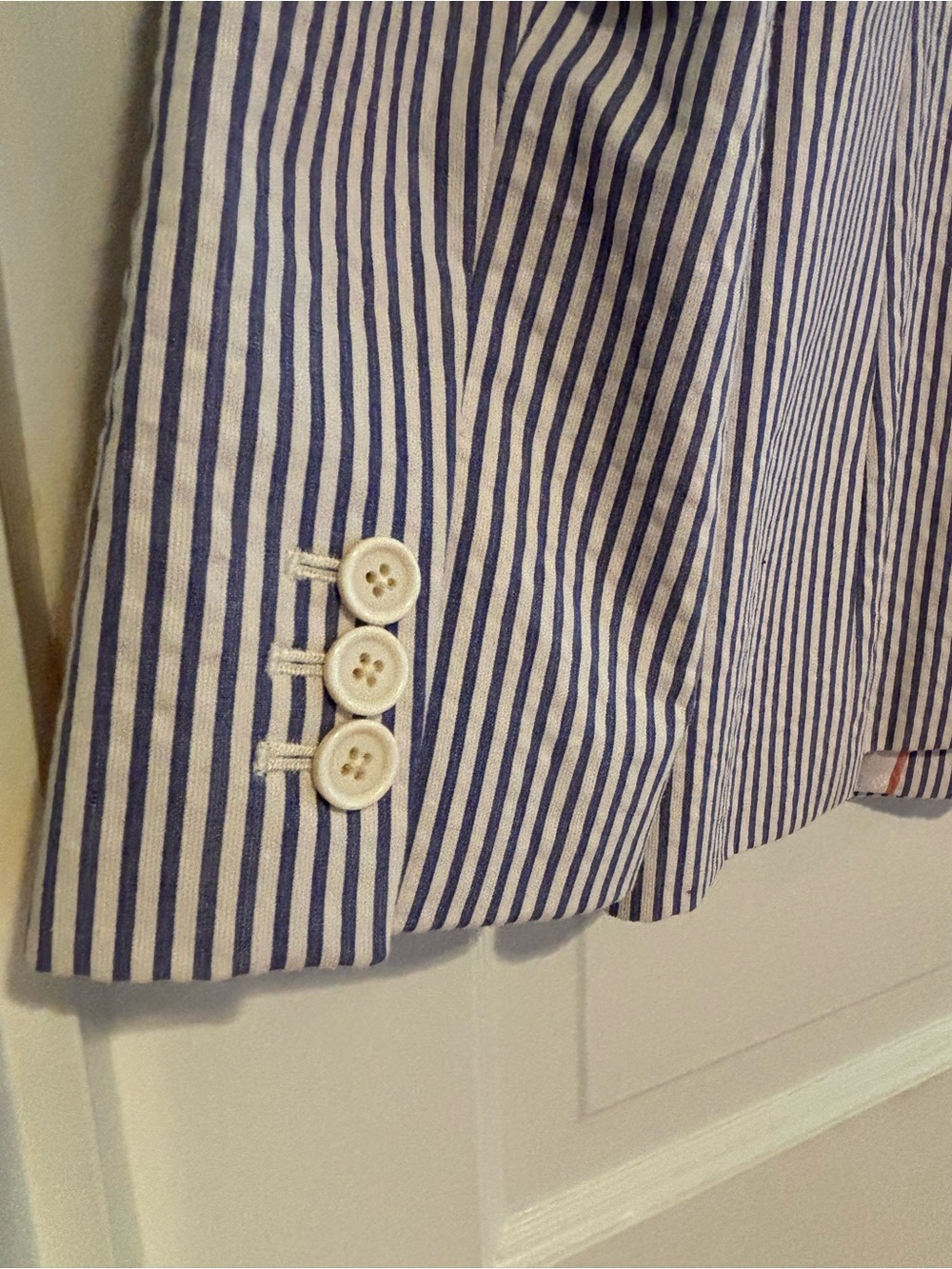 Banana Republic Navy & White Striped Women's Blazer - Picture 4 of 9